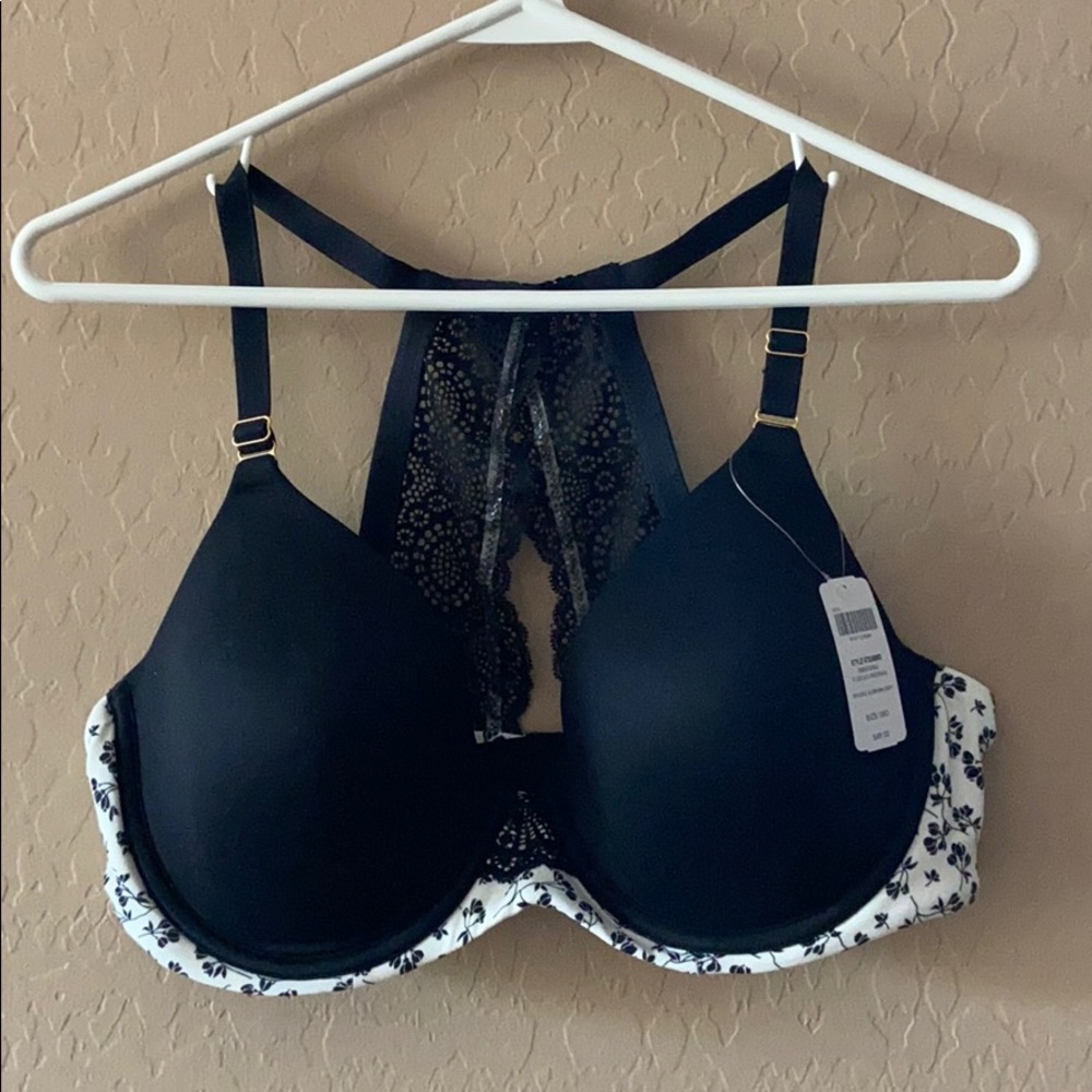 Soma Embraceable Geo Lace Racerback Bra black 38D